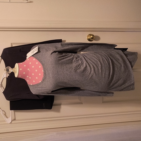 bobi Dresses & Skirts - Bobi Los Angeles NWT Long Sleeve Shirred Dress Thunder in Heather Gray M